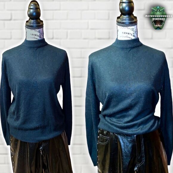 Vintage Black Turtleneck Sweater - Picture 1 of 4